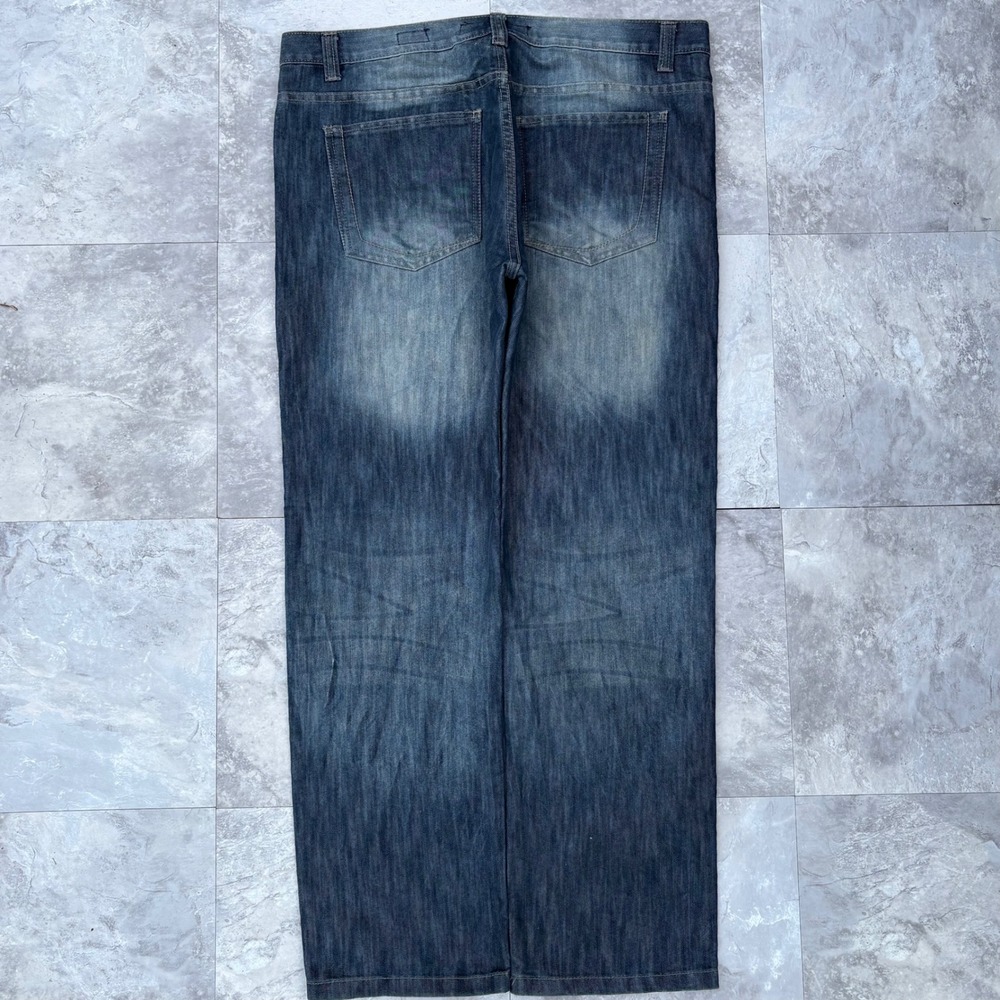 PD&C Mens Slim Straight Leg Jeans Blue Dark Wash PD9B6P07SLK 36x32